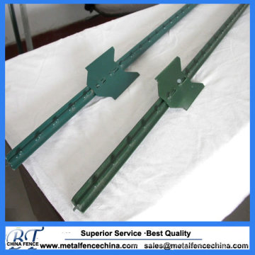 6′ Green Steel Studded T Post for Farm